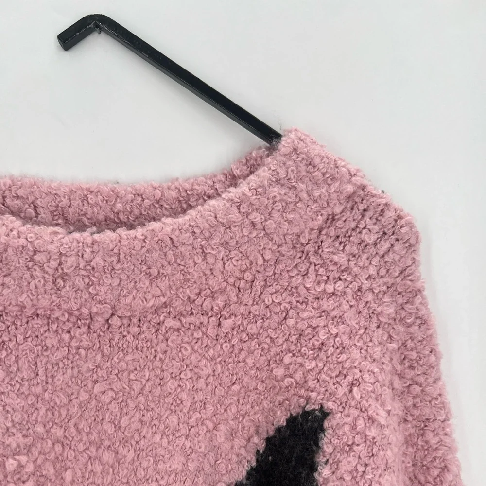 We11done Argyle Knit Oversized Sweater In Pink - Picture 3 of 8